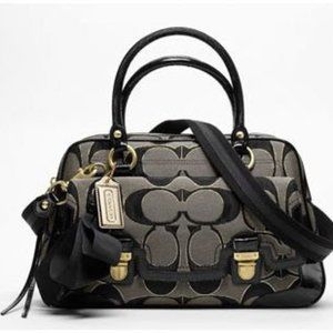 Coach Poppy Signature Sateen Convertible Satchel No. 18356